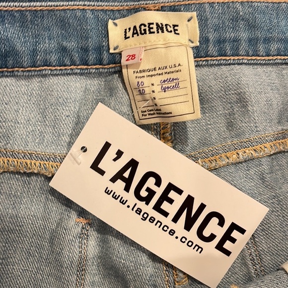 NWT L’agence Bridget High Rise Slouch Straight Mystic 28 - Picture 9 of 11